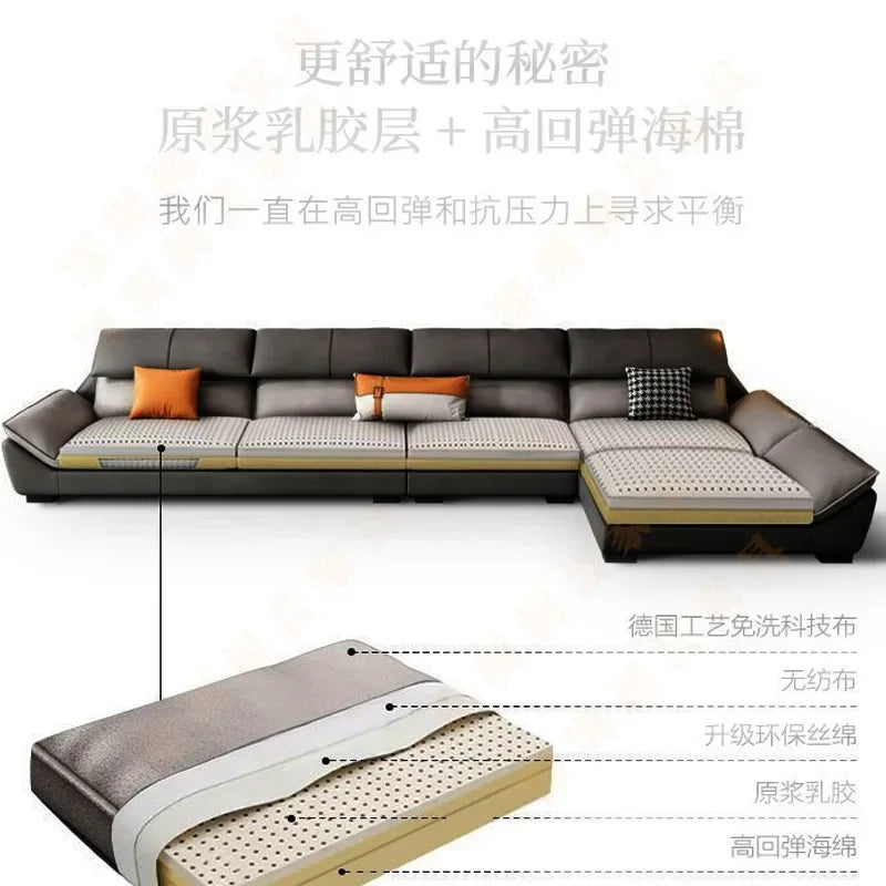 Nordic leave-in light luxury technology cloth sofa modern simple living room fabric latex minimalist sofa