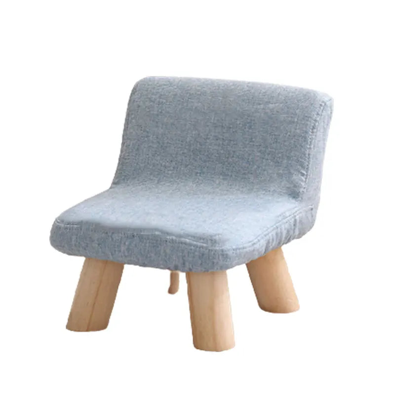 Nordic Wooden Chair with Backrest Strong Load Capacity for Bedroom Living Room Shoe Changing Low Chair Stool Home Furniture
