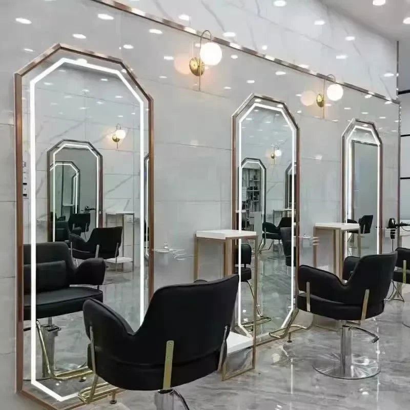 smt03A ss smt14 SS NewBarber shop, hairdressing, hairdressing salon special barber shop mirror, lamp mirror table