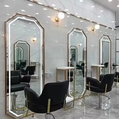 smt03A ss smt14 SS NewBarber shop, hairdressing, hairdressing salon special barber shop mirror, lamp mirror table