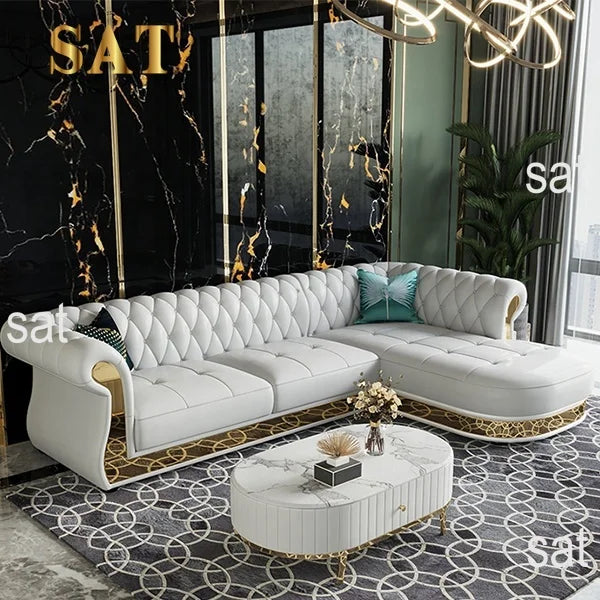 Contemporary C700 Modern Living Room Corner Sofa Set with Massage Feature for Apartment or Mall Furniture