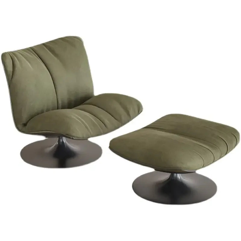 Suede single lounge chair living room bedroom designer minimalist swivel  modern light luxury lazy sofa