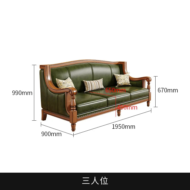 Customizable 123 combination first layer cowhide living room villa sofa