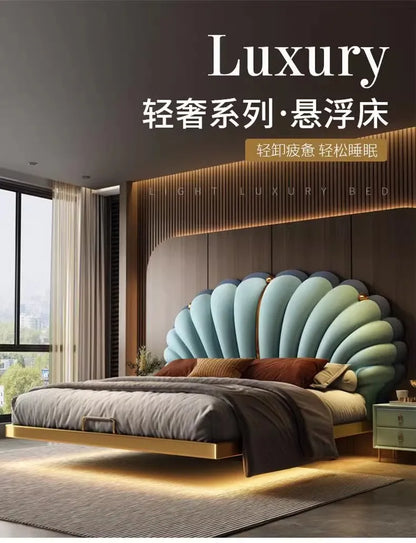Luxury Upholstered Bed Upholstered Queen Size Minimalist Double Bed French Nightstands Camas De Dormitorio Bedroom Accessories