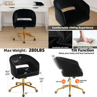 "contemporary velvet desk chairs with adjustable height and swivel base"