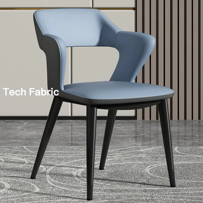 Italian Minimalist Dining Chair Modern Simple Home Chair Hotel Trendy Tech Fabric Makeup Chair Backrest Dining Table furniture