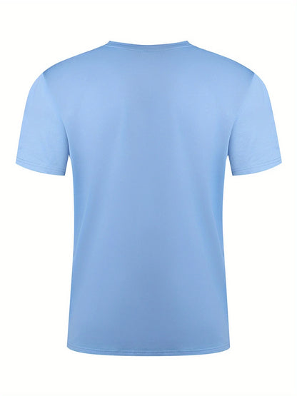 Men's summer 100 cotton fashionable casual loose plus size dream letter printed sports round neck short sleeved T-shirt top