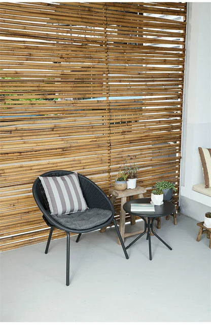 Outdoor Rattan Chair Garden Furniture Set Household Outdoor Balcony Leisure Table and Chair Three-piece Set Mini Coffee Table