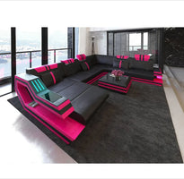 s#A Modern Space Capsule Style Sofa Cover Furniture Living Room Leather Electric Sofa