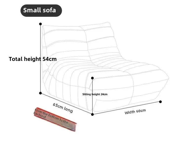 Single Sofa Caterpillar Sofa Balcony Leisure Bedroom Living Room Lie Down or Sleep Lazy Sofa Single Deck Chair