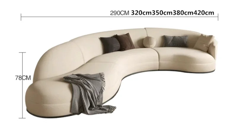 Y48 Nordic living room curved designer sofa hotel lobby multi-person combination sofa