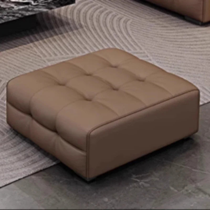 Modern Minimalist New Leather Living Room Lawrence Italian Light Luxury Straight L Shaped Sectional Lazy Soft Tatami Lounge Sofa
