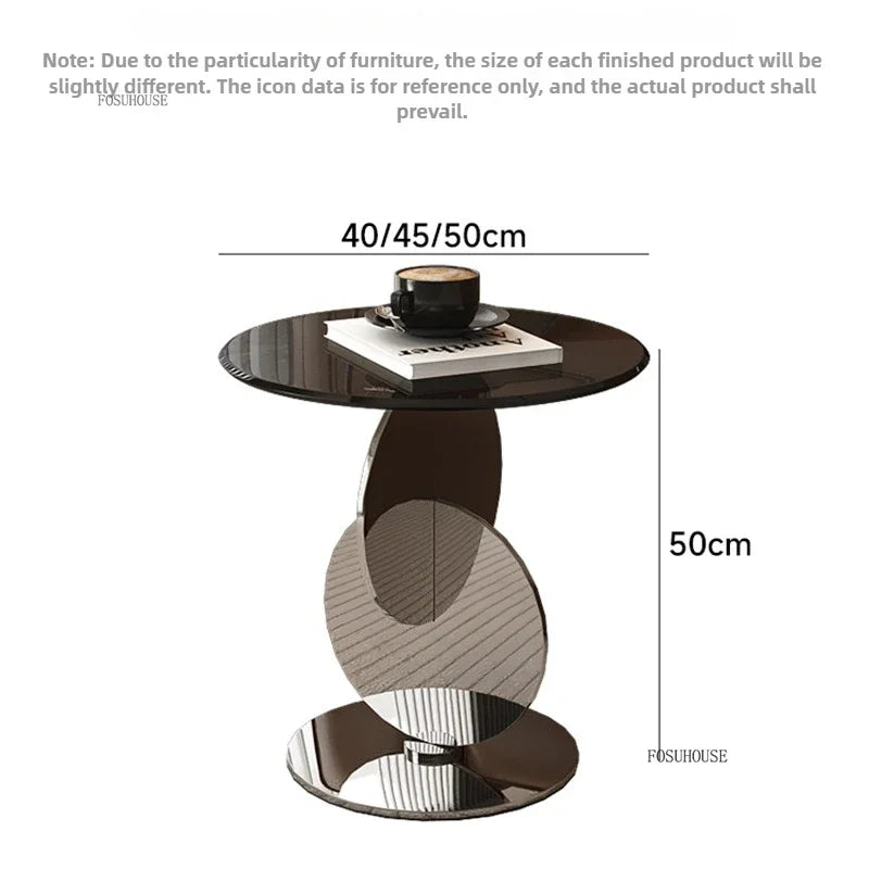 Nordic Light Luxury Coffee Tables Glass Side Table Designer Stainless Steel Corner Table Home Furniture Living Room Coffee Table