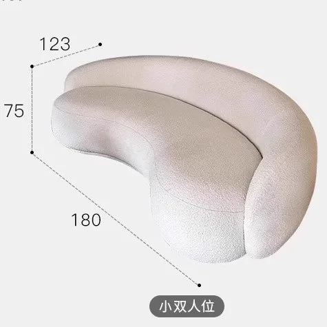 Cashew sofa Nordic light luxury modern simple living room fabric sofa combination straight row sofa