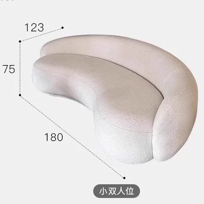 Cashew sofa Nordic light luxury modern simple living room fabric sofa combination straight row sofa