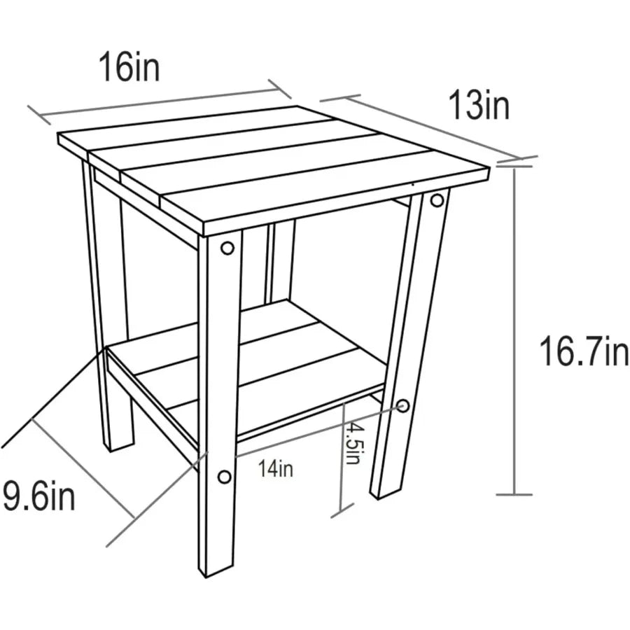 3-Piece Outdoor Chaise Lounge Chair Set with Side Table featuring 5-Position Adjustable Design HDPE Weather-Resistant Lounge Ch