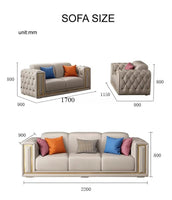 Wholesale Luxury Modern Gold Leg Genuine Leather Sectional L Shape Sofa for Living Room Reclinable Corner Sofa Set Furniture