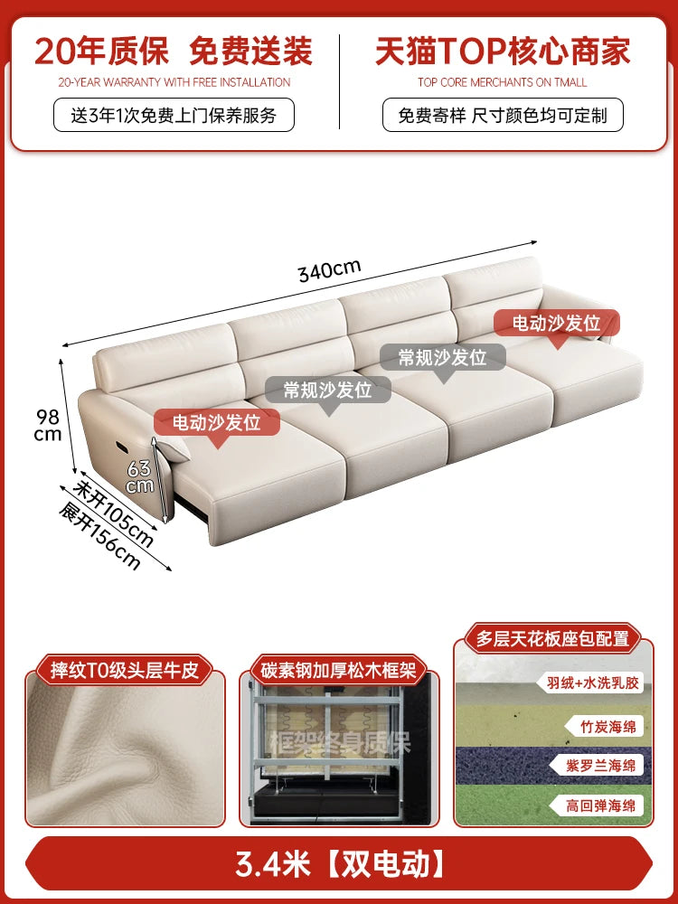 Minimalist Modern Sofa Electric Adults Cushion Comfortable Double Sofa Floor Apartment Divani Da Soggiorno Home Accessories