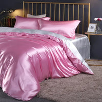 Luxury 100% Mulberry Silk Bedding Set with Duvet Cover Set Double King Queen Size Bedding Cover Kit 4pcs Bed Cover Bed Linen Set
