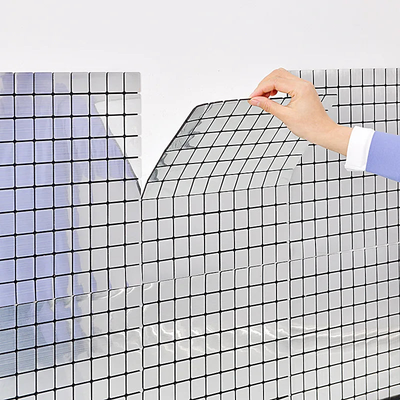 Self-adhesive Metal Mosaic Tiles Aluminum Composite Backsplash Gold Windmill Mosaic Glass Self-adhesive Kitchen Wall Decoration.