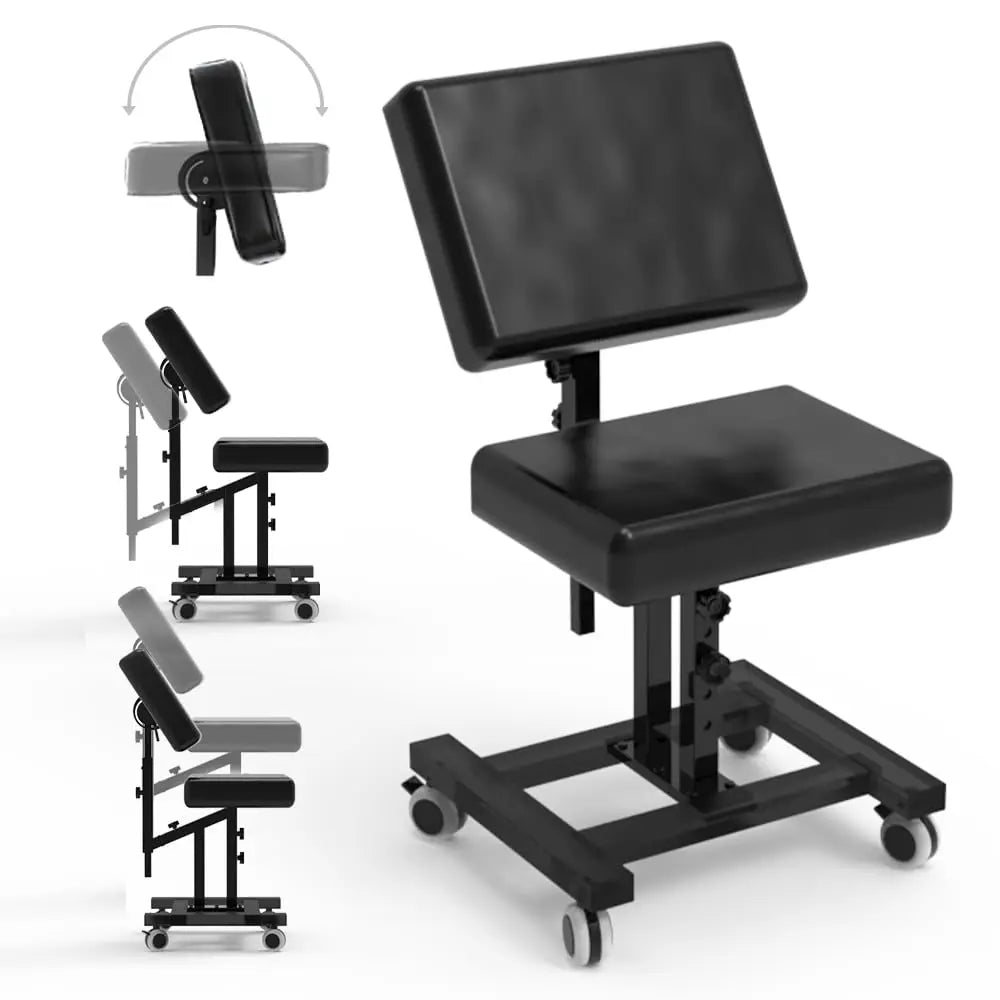 Multifunctional Chair with Armrest, 80-98cm Adjustable Tattoo Salon Chairs Steel Frame Lift Tattoo Bench For Tattoo Artist
