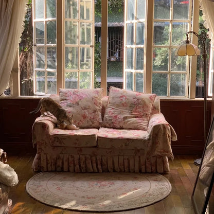 Double Designer Living Room Sofa Europe Floor Romantic Apartment Sofa Elegant Luxury Muebles Para El Hogar Home Furniture