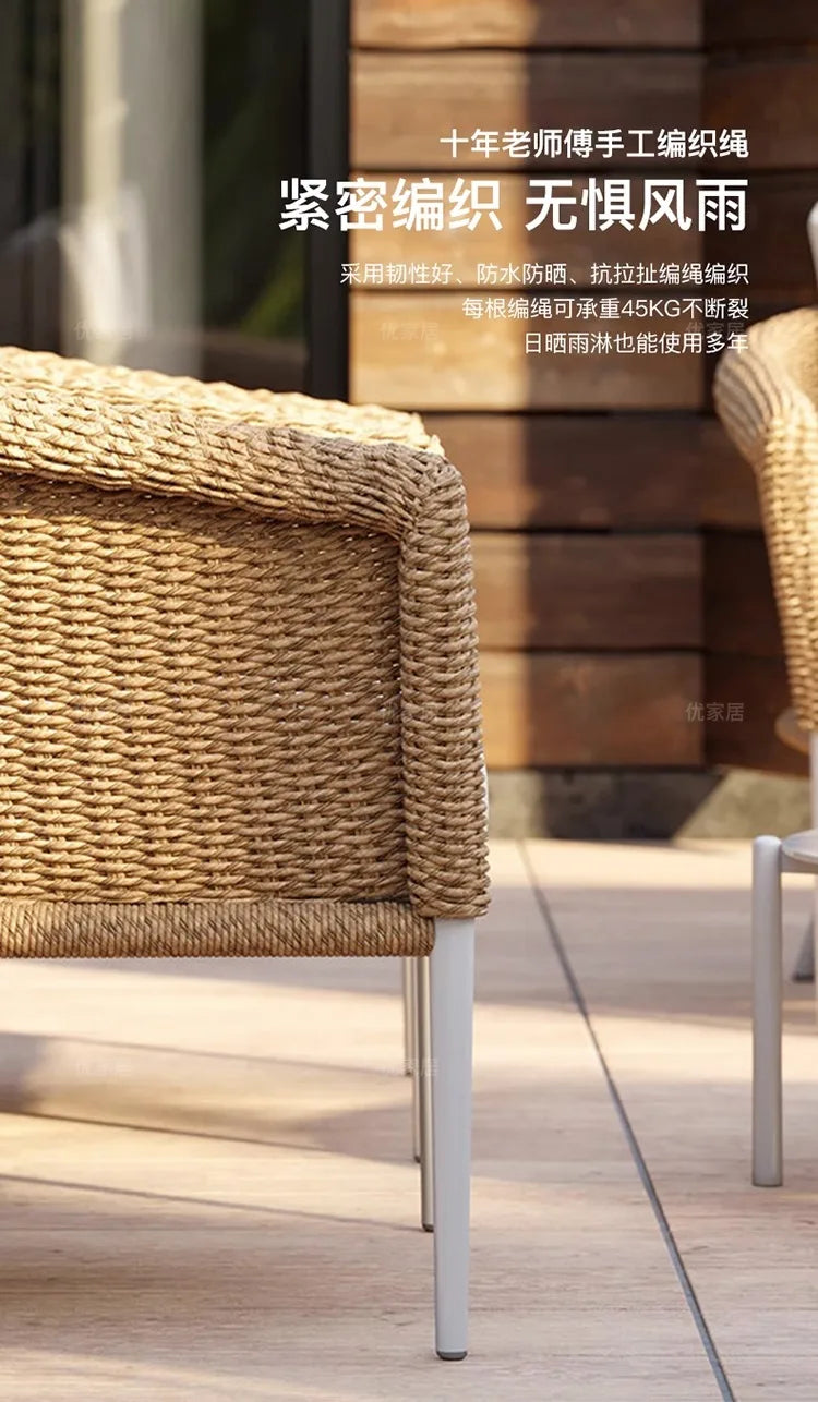 Outdoor Sofa Designer Sample Room Rope Weaving Furniture Leisure Courtyard Outdoor Garden Outdoor Waterproof Sofa