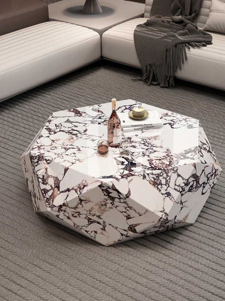 Y Minimalist Luxury Stone Rock Plate Diamond Modern Minimalist High Sense Small Apartment Shaped Coffee Table Living Room Home