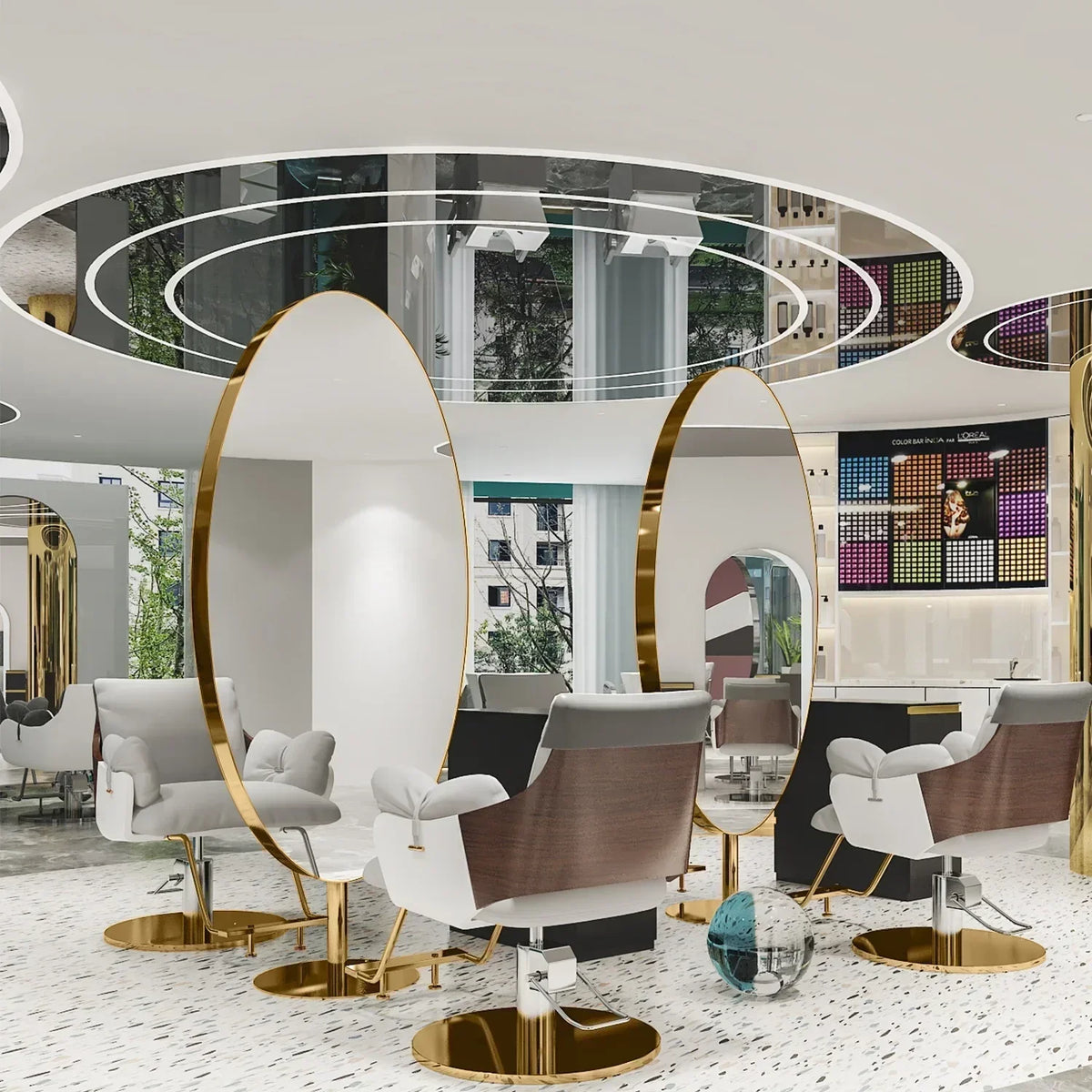 Shampoo Barber Chair Simplicity Wheels Swivel Salon Chair Hair Stylist Facial Sillas Cosmetic Aesthetic Salon Furniture