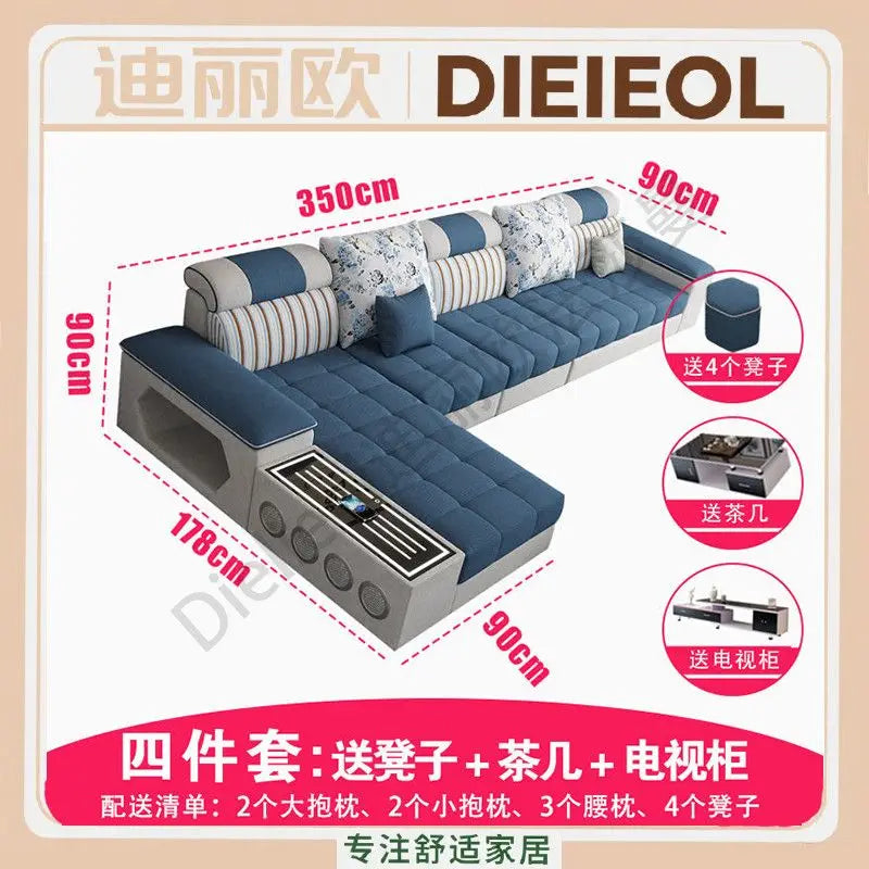 Armrest Electric Sofa Designer Storage Modern Corner Sofa Floor Comfortable Romantic Divani Da Soggiorno House Accessories