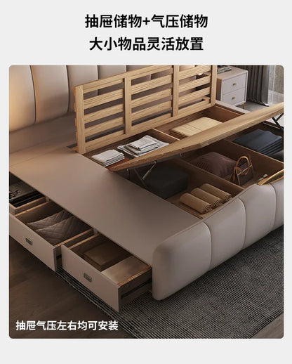 Luxury Frame Double Bed King Size Modern Living Room Frame Double Bed Queen Hotel Princess Cama De Casal Bedroom Furniture
