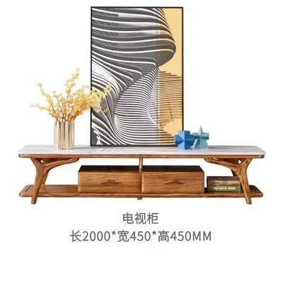 New Chinese style, ebony leather sofa combination, all solid wood