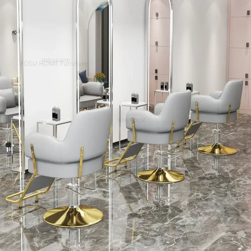 Light Luxury Barber Chairs Hair Salon Special Liftable Barber Chair European Simple Salon Furniture Hairdressing Salon Chairs Y