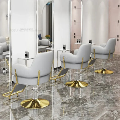 Light Luxury Barber Chairs Hair Salon Special Liftable Barber Chair European Simple Salon Furniture Hairdressing Salon Chairs Y
