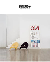 Italian Minimalist Creative Single Fabric Sofa Modern Light Luxury Home Living Room Bedroom Wingback Chair