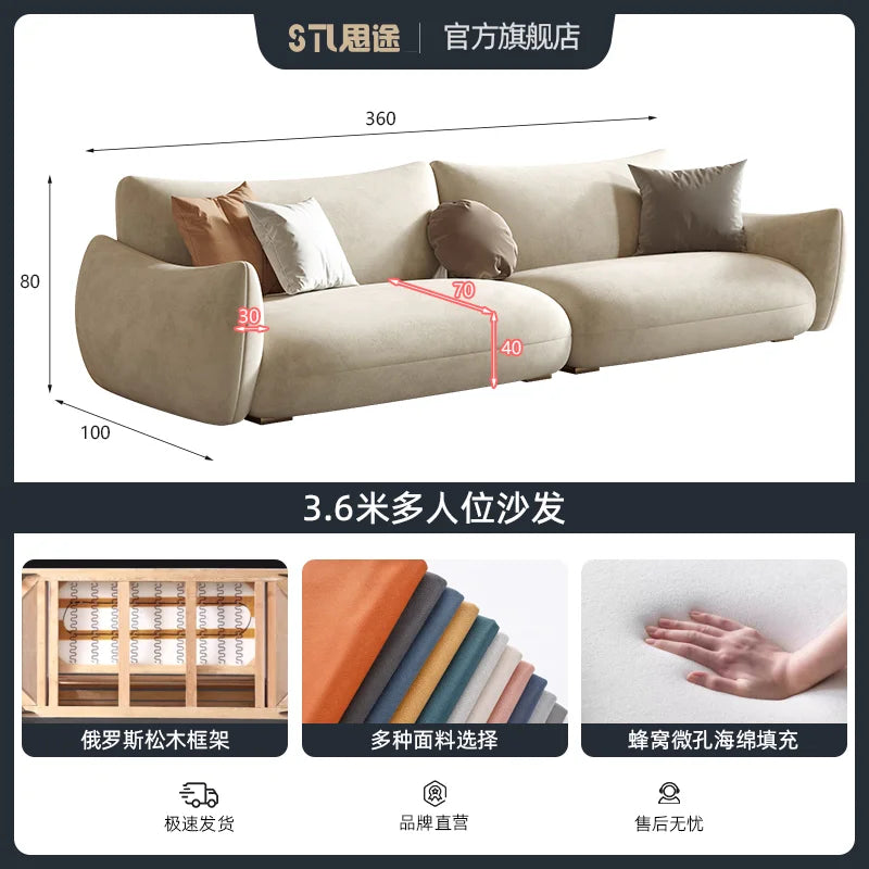Nordic Cloud Living Room Sofas Cream Loveseat Tiny House Comfortable Living Room Sofas Relaxing Ergonomics Muebles Furniture