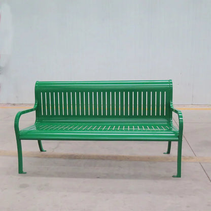 Community outdoor park chair stainless steel leisure seat outdoor bench metal public seat long stool wholesale
