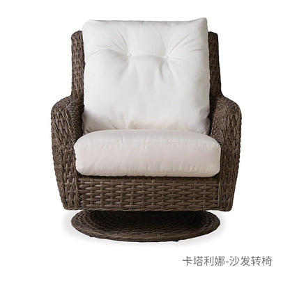 Outdoor sofa combination balcony rattan leisure chair swivel chair