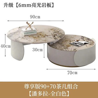 Unique Aesthetic Coffee Tables Marble European Glam Nordic Luxury Trendy Coffee Tables Round Modern Mesas Living Room Furniture
