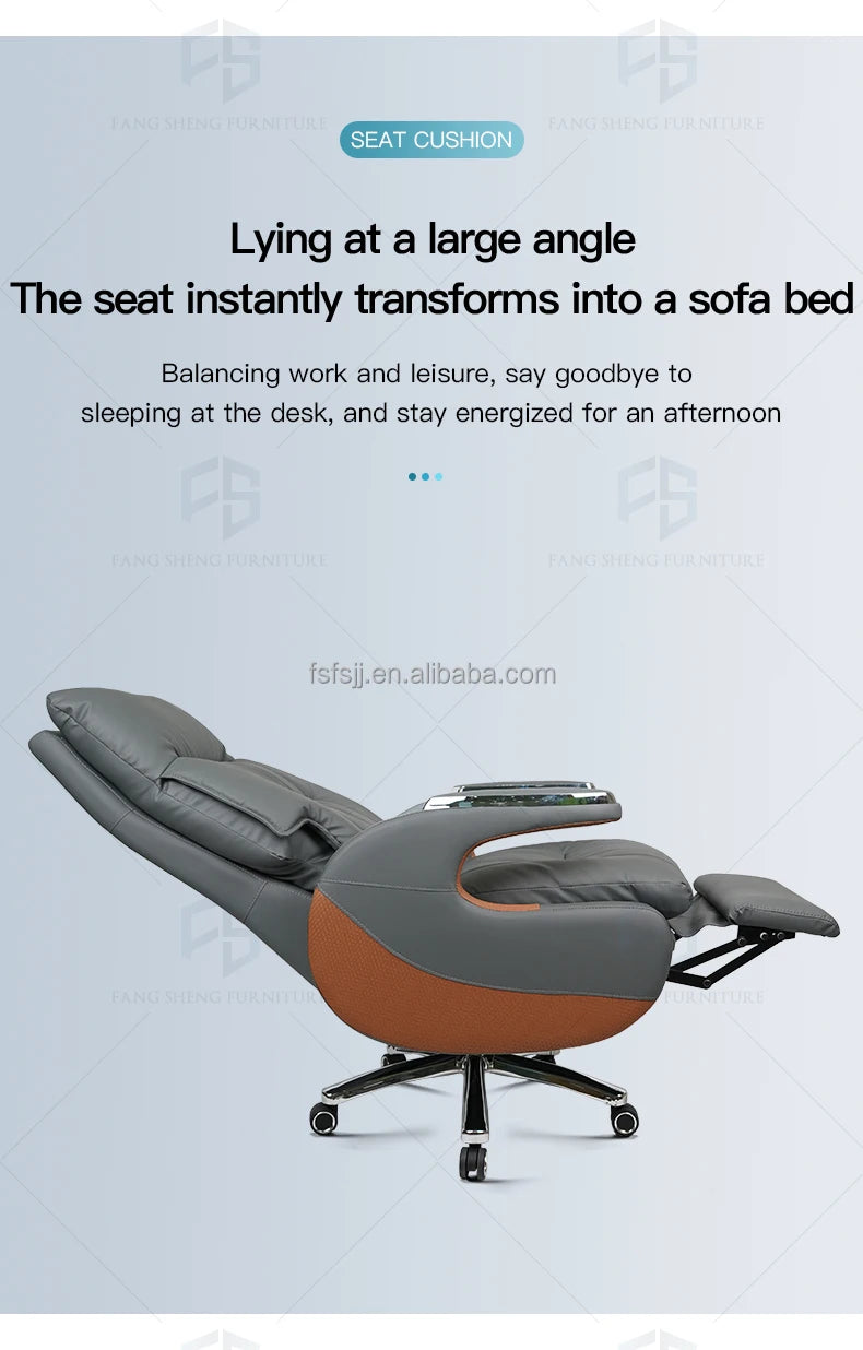 Chair Office Furniture Wholesale Luxury Modern Leather Ergonomic Boss Chair Office Chair  for Fat People
