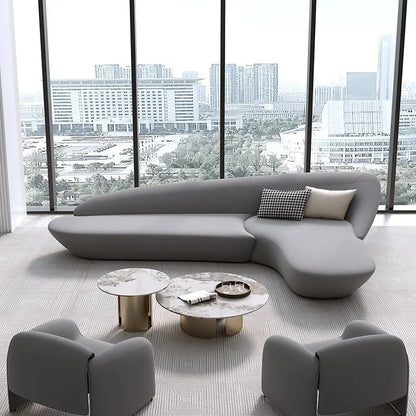 Ensemble de canapés d'angle contemporains de style irrégulier pour la maison, le bureau, le hall d'hôtel, la réception, la salle de réunion, le club-house, le bureau de vente