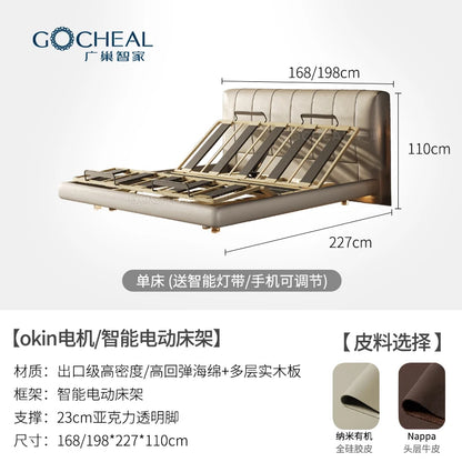 Head And Foot Adjustable Smart Bed Split King Size Bedroom Furniture Bed Easy To Install With Wireless Remote Control Bed