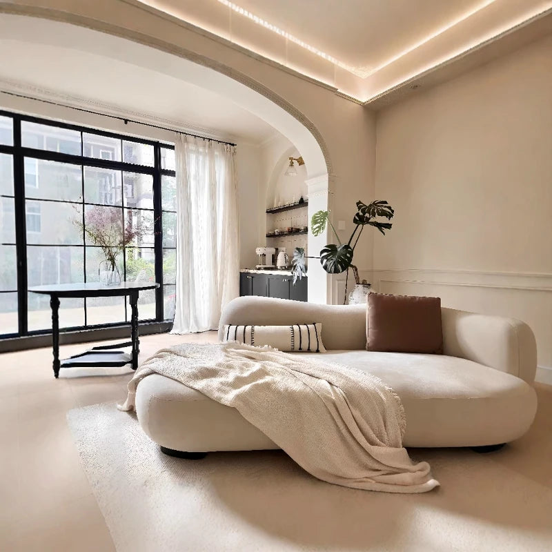 Aesthetics Designer Sofa Unusual Light Luxury Adult Trendy Room Decor Sofas Curved Lounge Comfortable Muebles Home Furniture