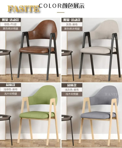 Room Dresser Dining Chairs Home Mid Century Modern Furniture Metal Skeleton Armchair Simple Makeup Armchair Kitchen Furniture