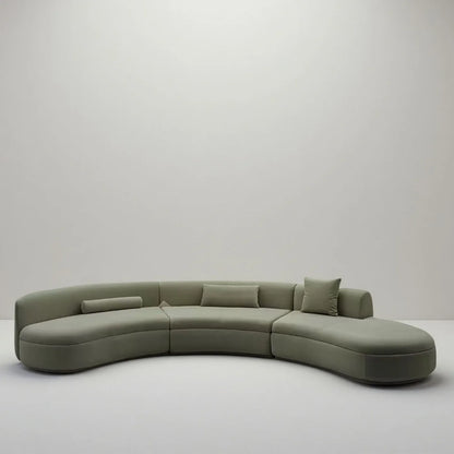 Curved sofa special-shaped module corner large, medium and small living room light luxury