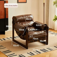 Solid Wood Single Sofa Chair with Modern Design Net Red Medieval Leisure Style for Home Furniture Jersey Living Room Chair