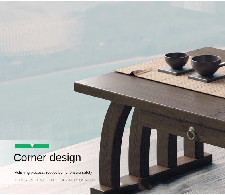 Nanzhu bay window small tea table tatami Japanese low table tea table small table bedroom folding kang table household use