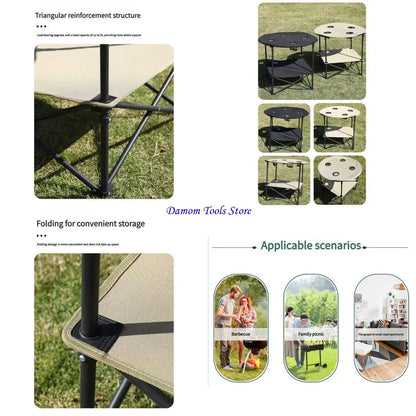 57BE Portable Plastic Folding Table Quick Assembly Water Resistant for Outdoor Use
