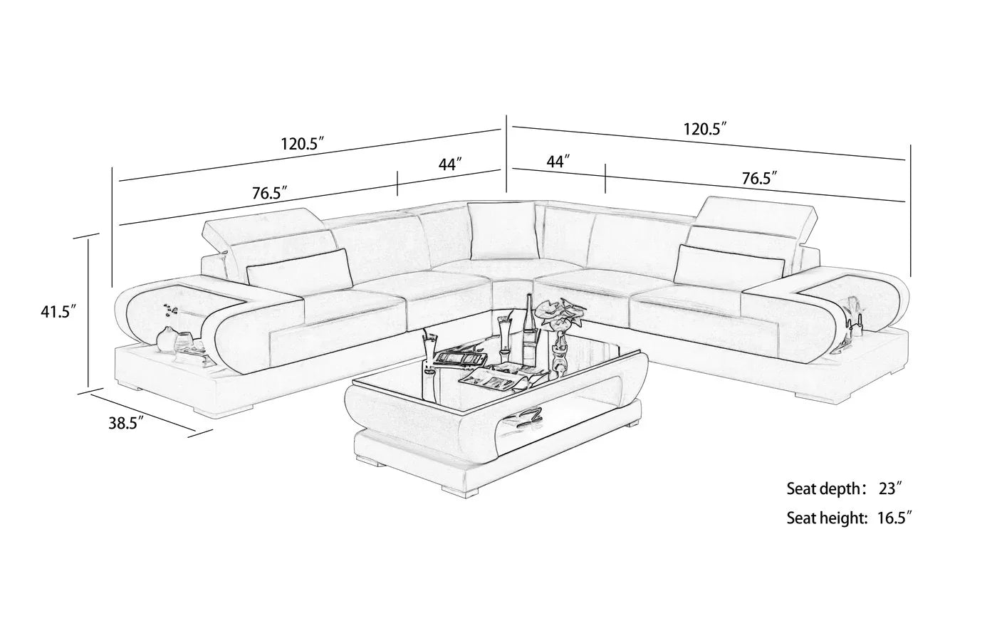 Modern simple multi-functional sofa living room comfortable sofa combination