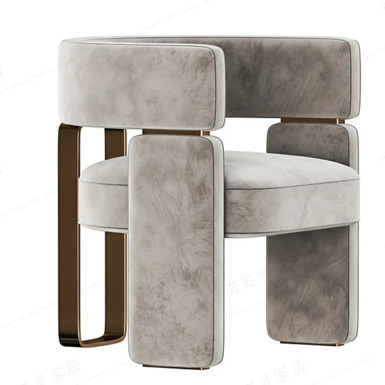 Modern simple fabric negotiation leisure sofa chair designer single  Internet celebrity  Nordic metal leisure chair